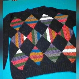 Vintage expression knitted sweater